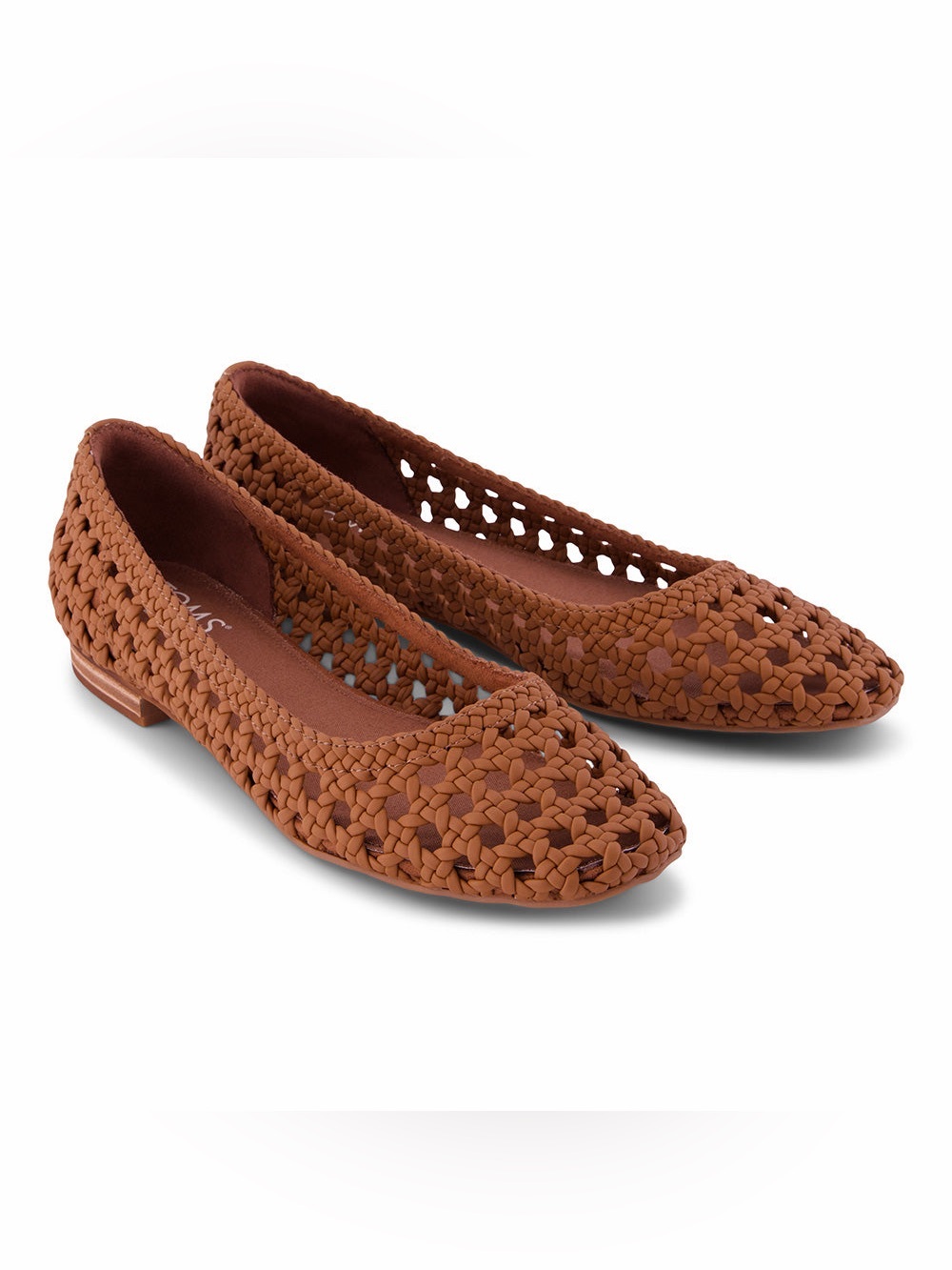 TOMS Briella Woven Ballet Flats in Brown